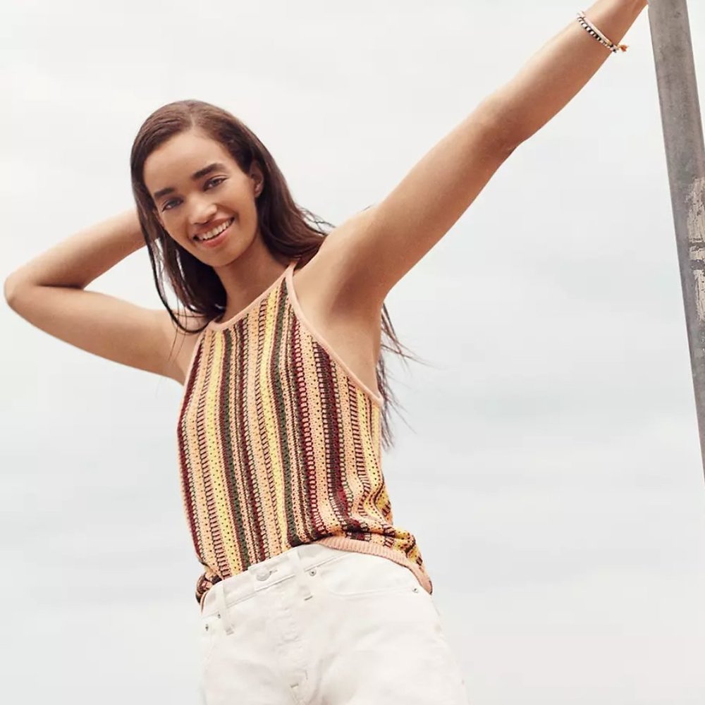 Madewell Crochet Sweater Tank Top